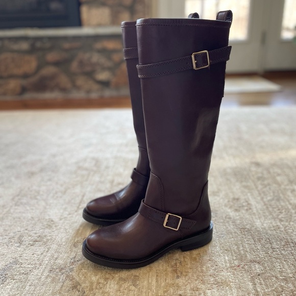 Steve Madden Sady Tall Boots Brown Leather - Picture 14 of 16